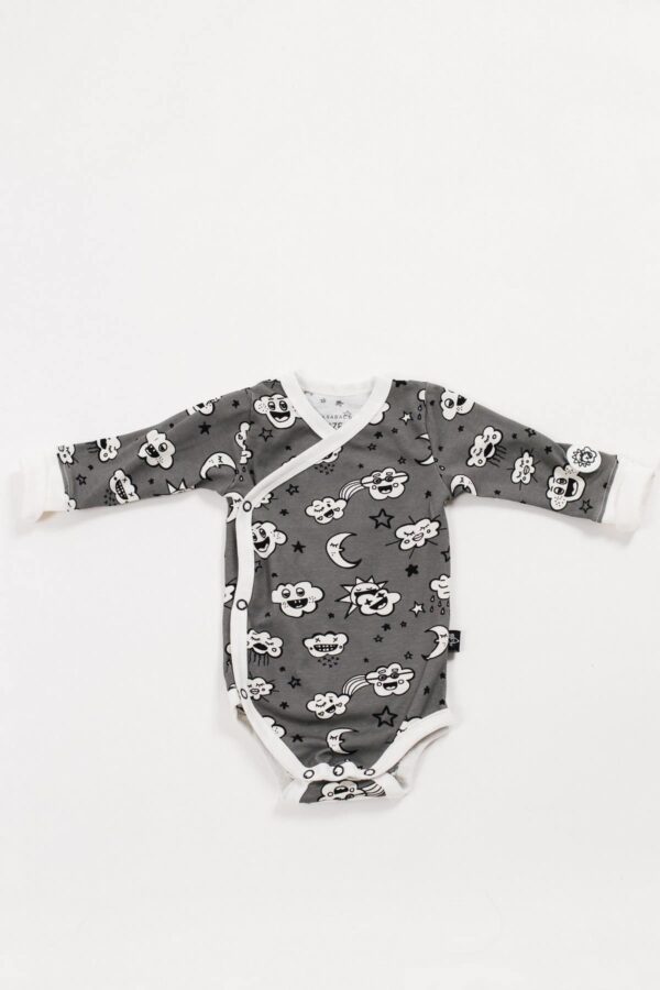 Beba bodi preklop Clouds Pattern