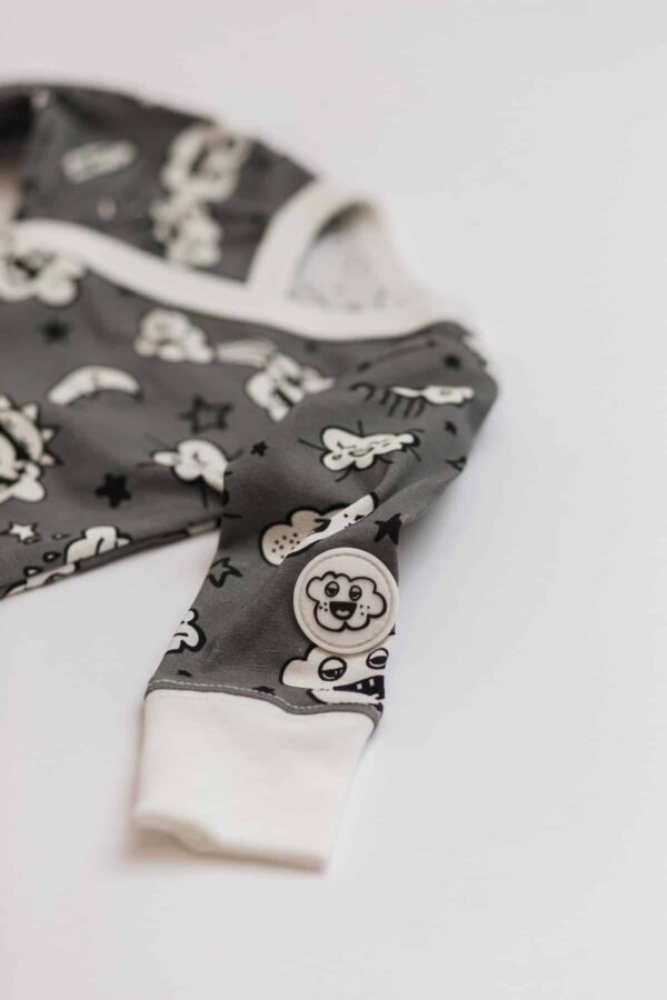 Beba bodi preklop Clouds Pattern