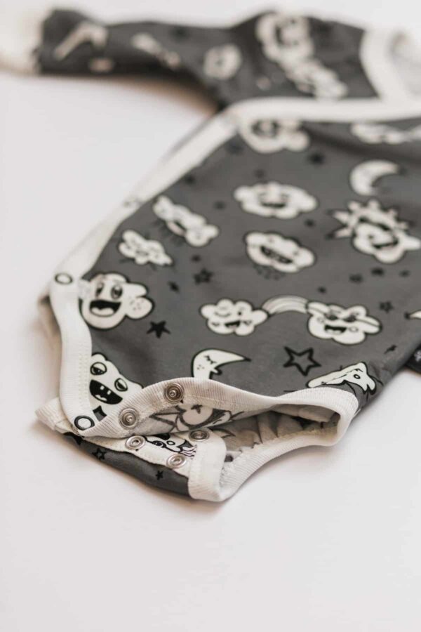 Beba bodi preklop Clouds Pattern