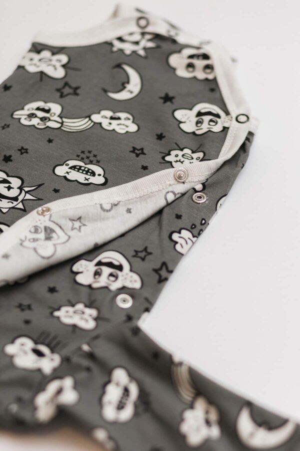 Beba bodi preklop Clouds Pattern