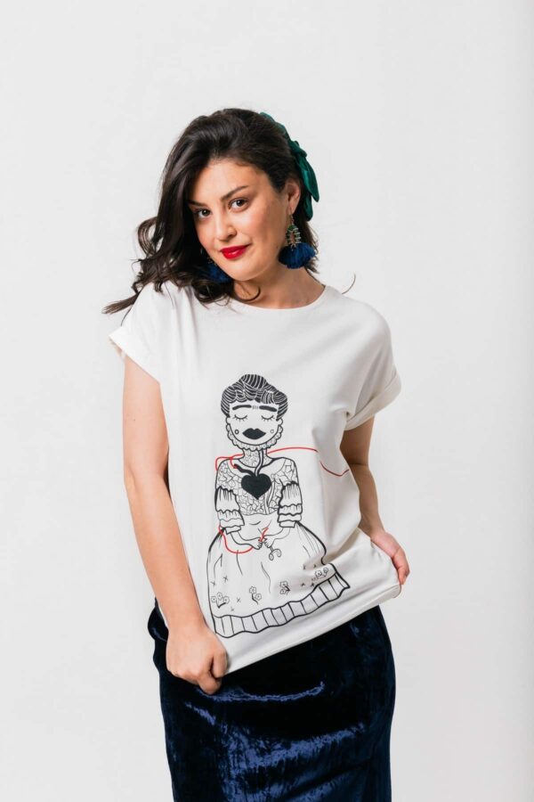 Majica Podvrnut rukav Frida Las dos Fridas