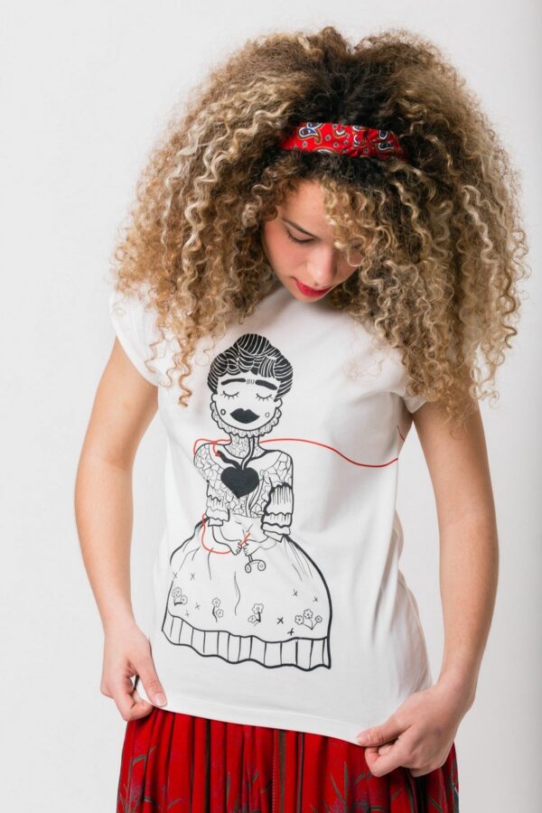 Majica Podvrnut rukav Frida Las dos Fridas