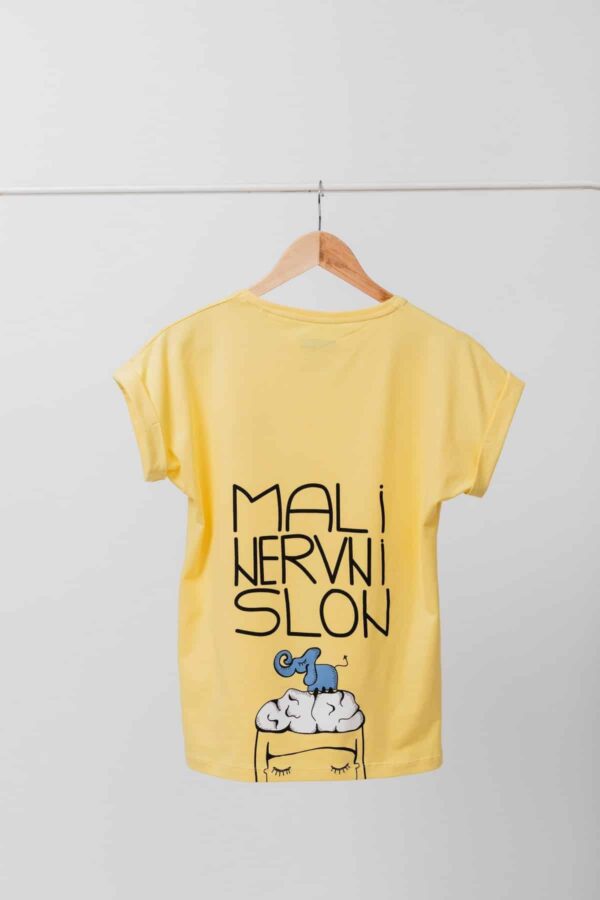 Majica Podvrnut rukav Mali nervni slon Pastel