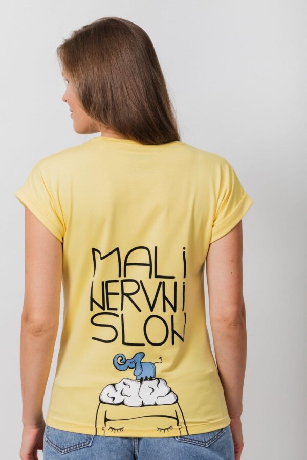 Majica Podvrnut rukav Mali nervni slon Pastel