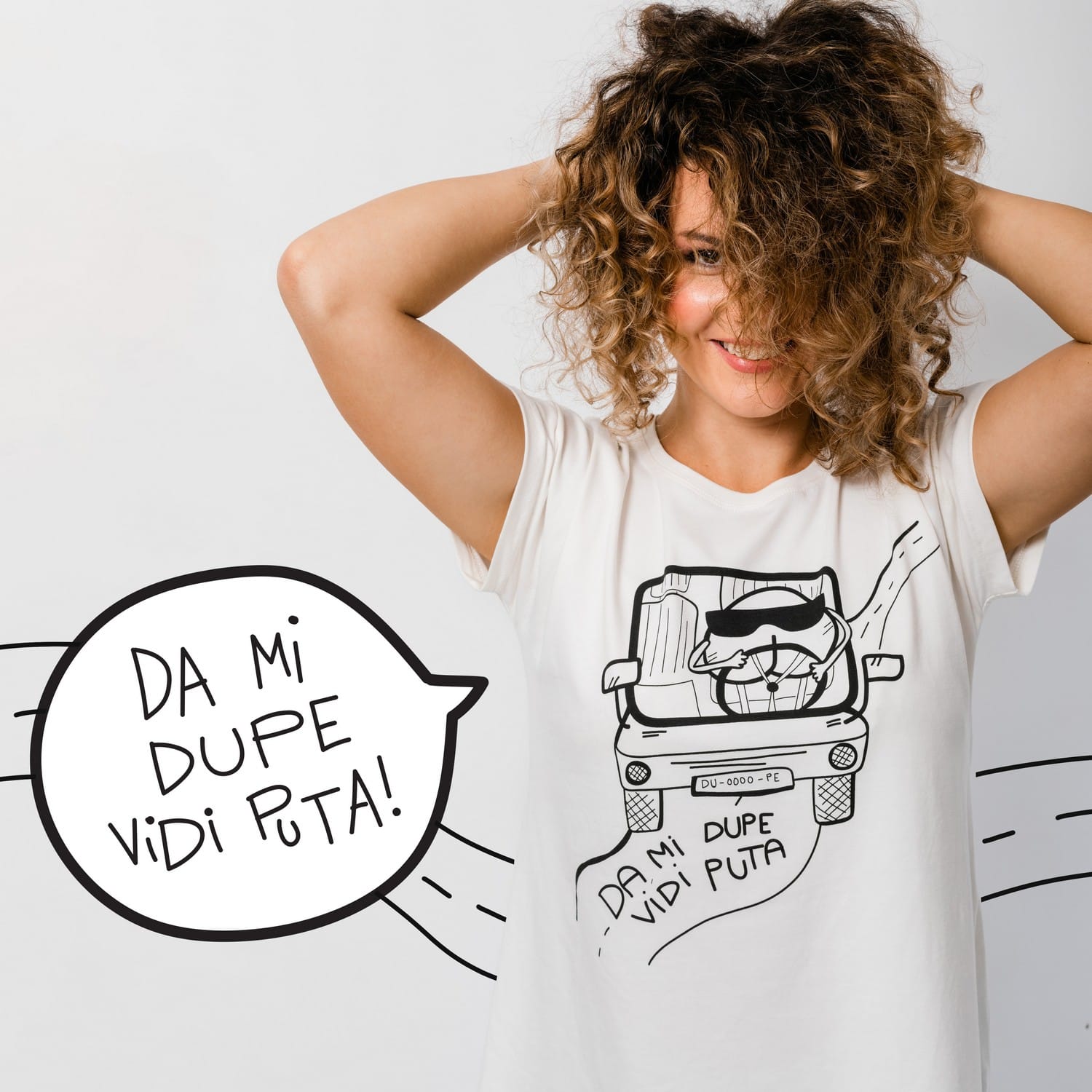 Majica Da mi dupe vidi puta