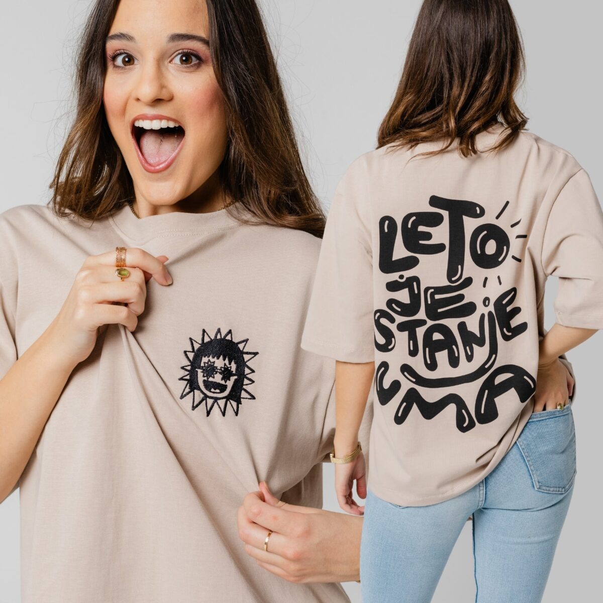 Oversize majica Leto je stanje uma