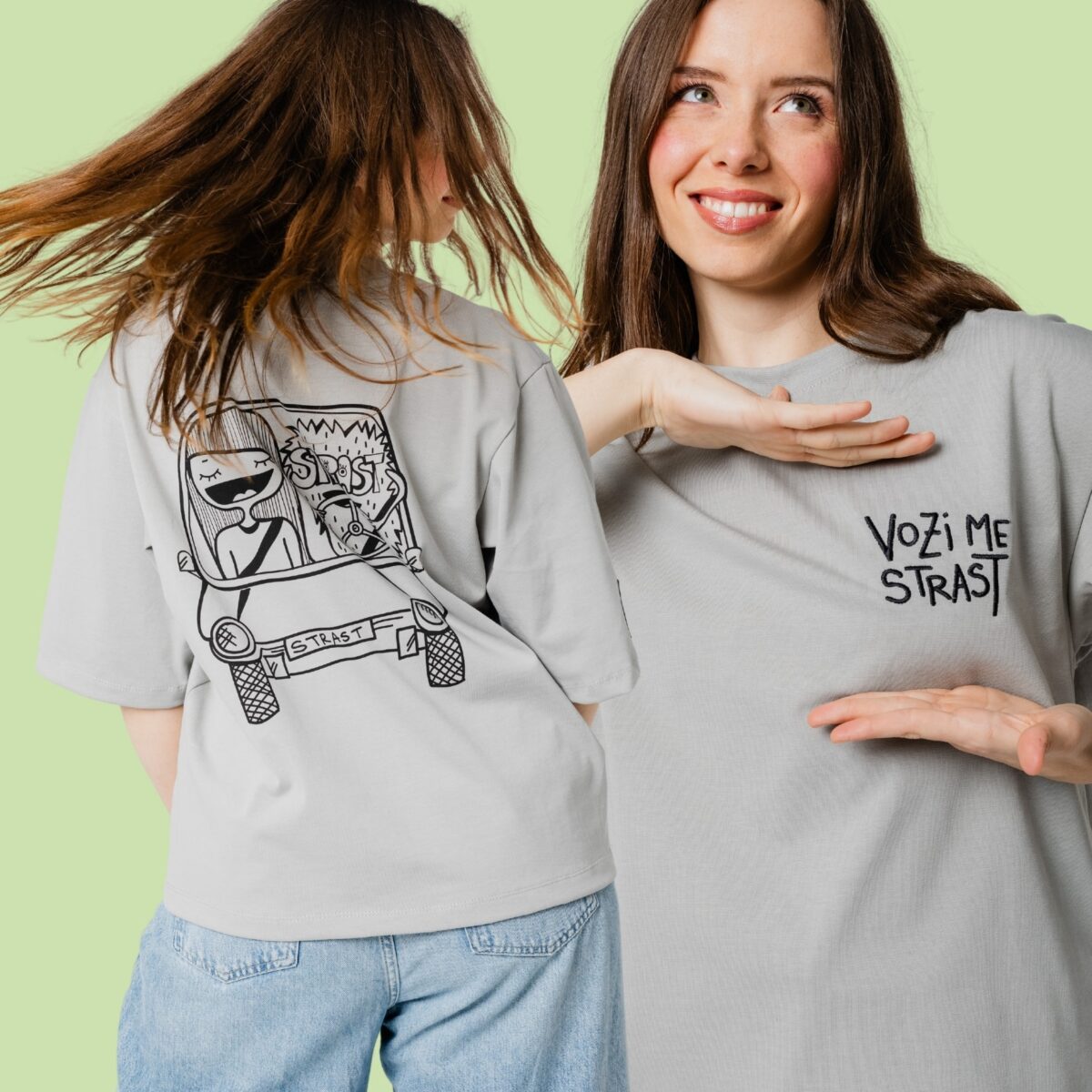 Oversize majica Vozi me strast