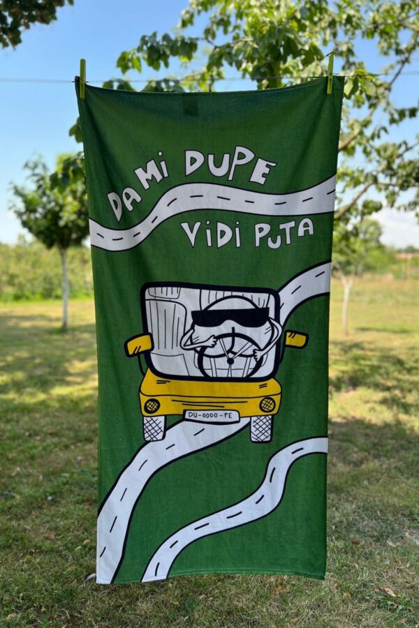 Peškir za plažu Da mi dupe vidi puta
