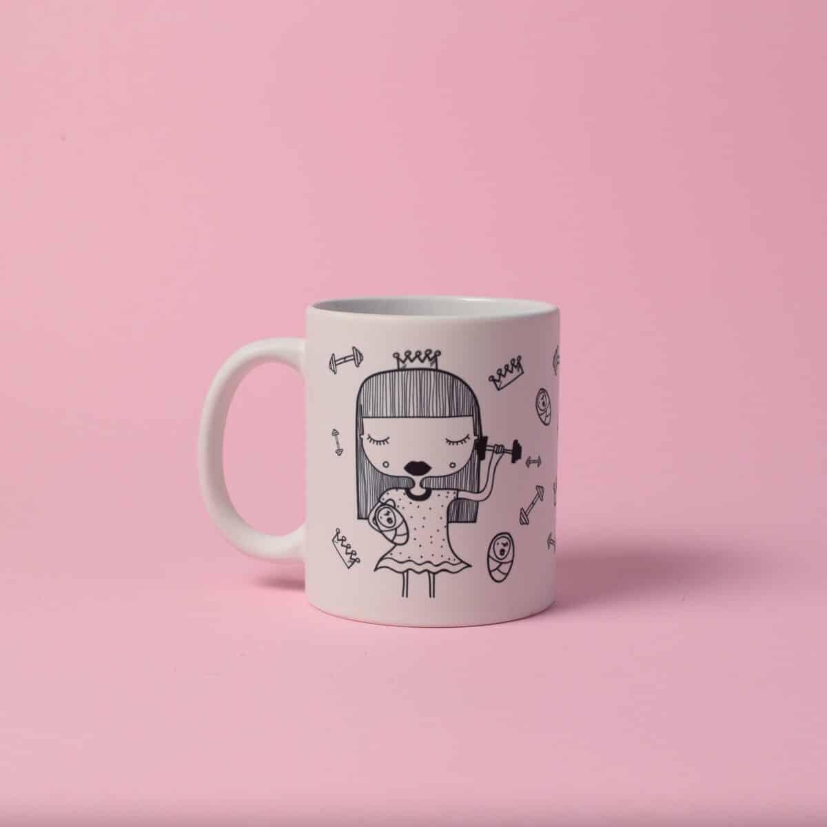 Ceramic Mug "Žena majka kraljica"
