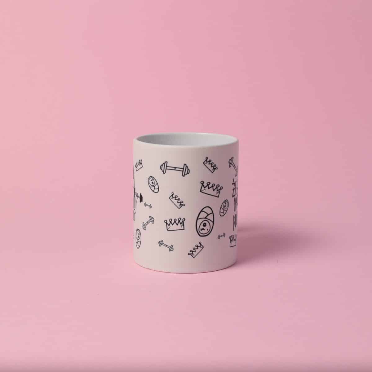 Ceramic Mug "Žena majka kraljica"