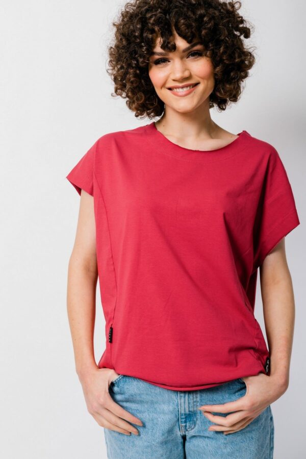T-shirt Basic Collection Garnet rose