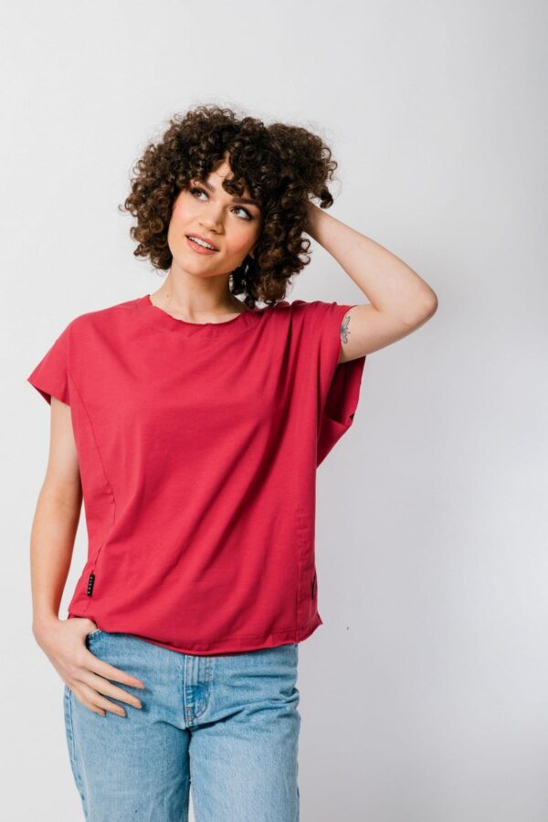 T-shirt Basic Collection Garnet rose