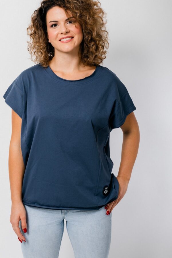 Ženska majica Casual dupli porub Insignia blue
