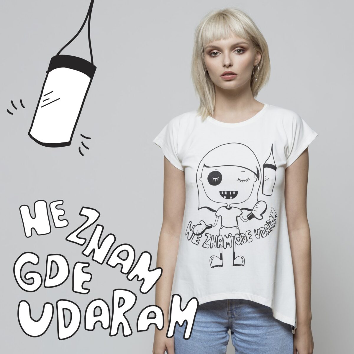 Majica Ne znam gde udaram
