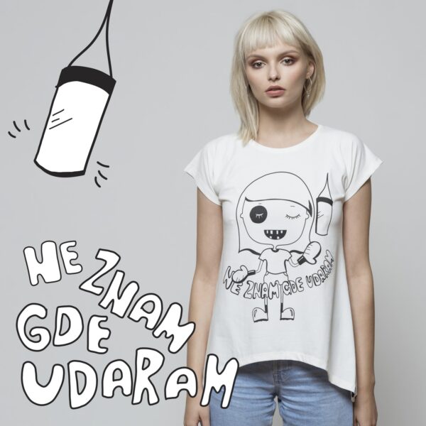 Majica Ne znam gde udaram