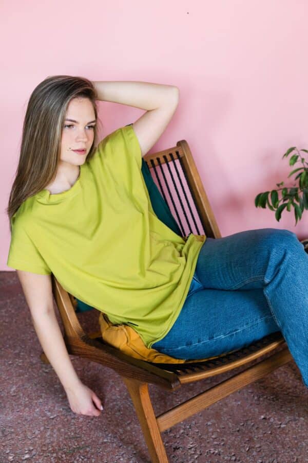T-shirt Basic Collection Split Pea