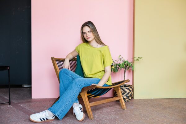T-shirt Basic Collection Split Pea