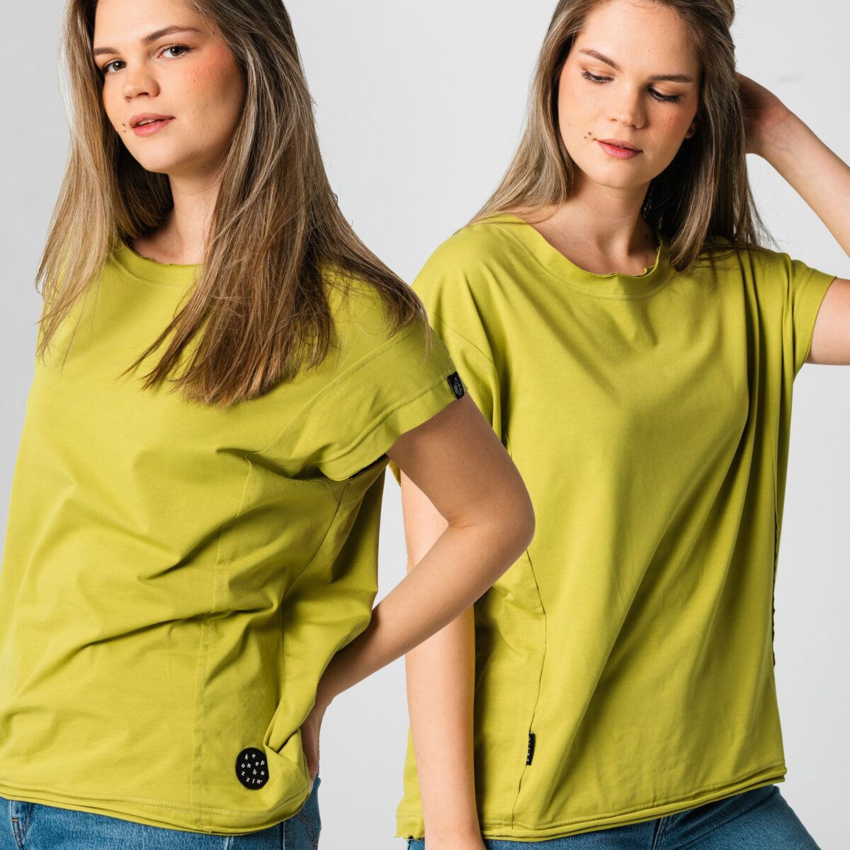 T-shirt Basic Collection Split Pea