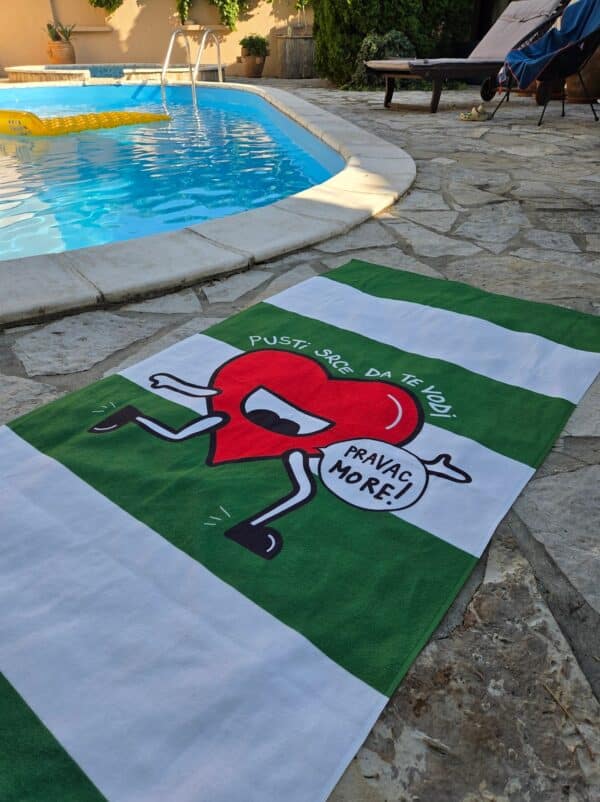 Peškir za plažu Pusti srce da te vodi