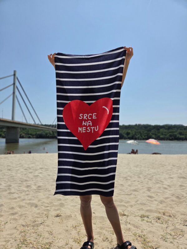 Peškir za plažu Srce na mestu - Слика 2